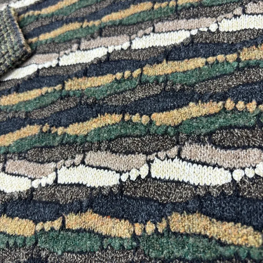 Vintage Protege Collection Mens 2XL Green‎ Brown Multicolor 3D Sweater